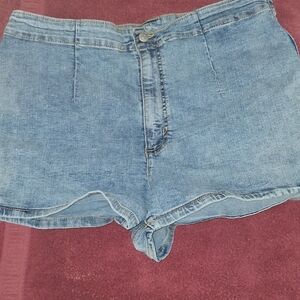 wild fable Light Blue Denim High-Rise Shorts